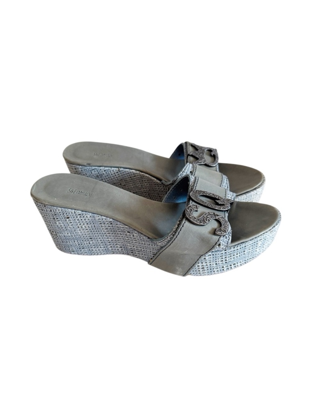 Save The Queen Y2K Wedge Platform Slip-on Sandals size 37 EU